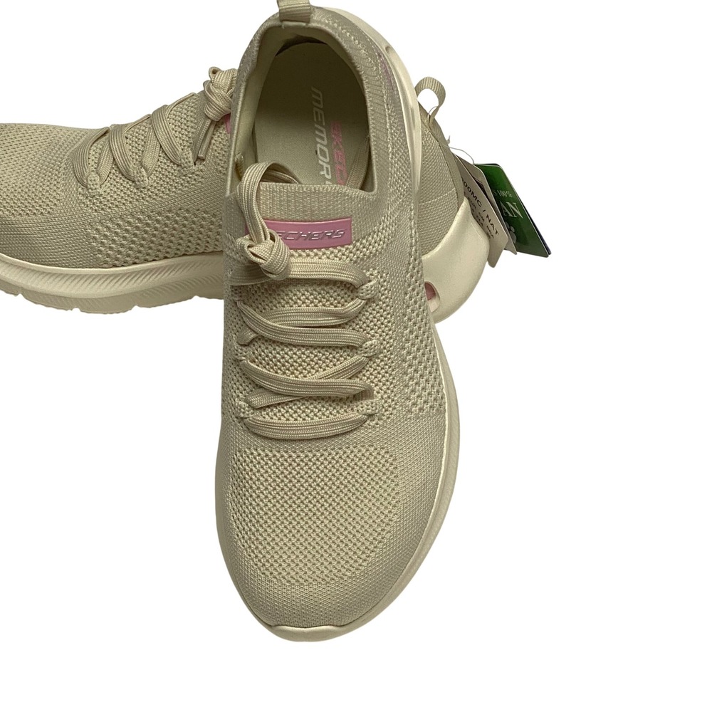 Skechers Sport Squad Air Close Encounter Tan Pink Sneakers 99900MC NAT 7.5 NEW